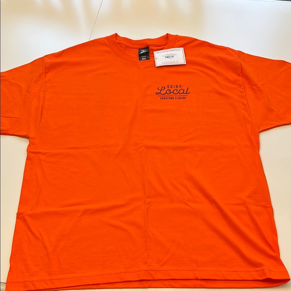 Clemson Drink Local Tee Tigertown Graphics Size XL. NWT. Unisex